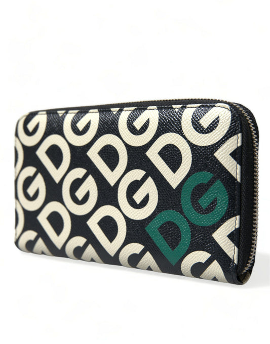 Dolce & Gabbana Multicolor DG Mania Leather Zip Around Continental Wallet