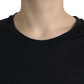 Dolce & Gabbana Black Wool Short Sleeves Crewneck Top T-shirt