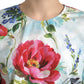 Dolce & Gabbana Multicolor Floral Cotton Round Neck Blouse Top