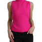 Dolce & Gabbana Pink Turtle Neck Backless Top