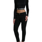 Dolce & Gabbana Elegant Black Cropped Top with Zip Closure