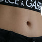 Dolce & Gabbana Elegant Black Cropped Top with Zip Closure