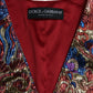 Dolce & Gabbana Multicolor Jacquard Button Vest Top