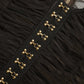 Dolce & Gabbana Brown Embellished Nylon Stretch Cropped Top