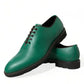 Dolce & Gabbana Green Leather Lace Up Oxford Dress Shoes