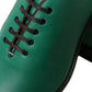 Dolce & Gabbana Green Leather Lace Up Oxford Dress Shoes