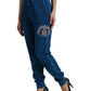 Dolce & Gabbana Blue Logo Cotton Jogger Sweatpants Pants