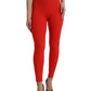 Dolce & Gabbana Red Nylon Stretch Slim Leggings Pants