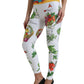 Dolce & Gabbana White Vegetables High Waist Leggings Pants