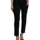 Dolce & Gabbana Black Gray Two Tone Denim Logo Skinny Jeans