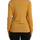 Dolce & Gabbana Yellow Multicolor Patchwork Cashmere Henley Sweater