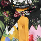 Dolce & Gabbana Yellow Multicolor Patchwork Cashmere Henley Sweater