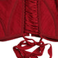 Dolce & Gabbana Red Silk Waist Lace Up Corset Belt