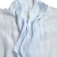 Dolce & Gabbana Blue Sheer Ascot Collar Blouse