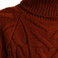 Dolce & Gabbana Brown Wool Knit Turtleneck Pullover Sweater