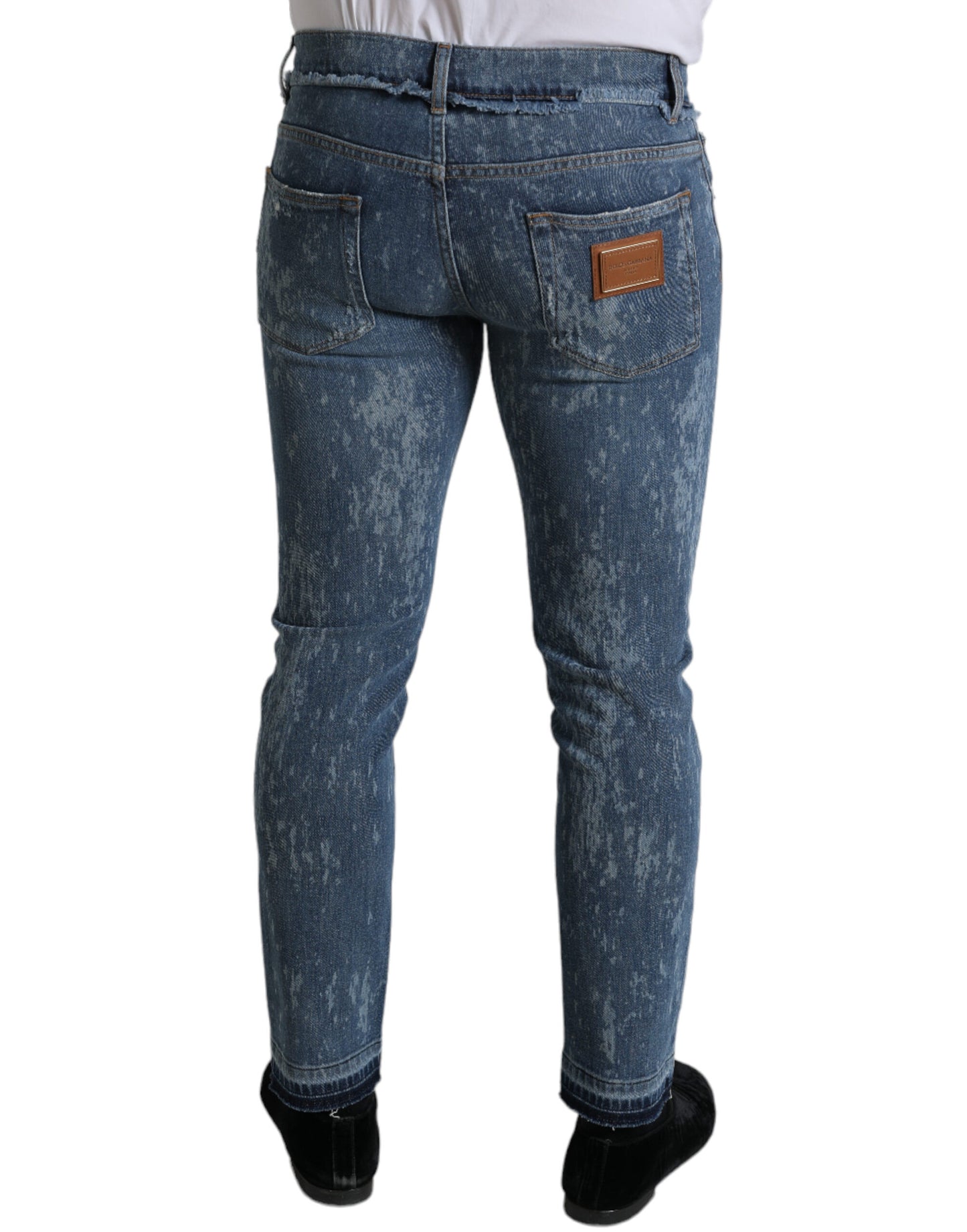 Dolce & Gabbana Blue Washed Skinny Cotton Stretch Denim Jeans