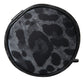 Dolce & Gabbana Black Leopard Round Slim Tote Bottle Cage Bag