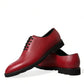 Dolce & Gabbana Red Leather Lace Up Oxford Men Dress Shoes