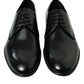 Dolce & Gabbana Black Leather Lace Up Men Dress Derby Shoes