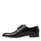 Dolce & Gabbana Black Leather Lace Up Men Dress Derby Shoes