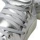 Dolce & Gabbana Silver Leather Benelux High Top Sneakers Shoes