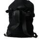 Dolce & Gabbana Black Silver Wool Zaino Tricot Backpack Men Bag