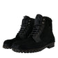 Dolce & Gabbana Black Pony Style Leather Mid Calf Boots Shoes