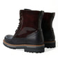 Dolce & Gabbana Black Leather Military Combat Boots Shoes