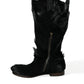 Dolce & Gabbana Black Gazelle Fur Mid Calf Winter Boots Shoes