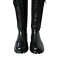 Dolce & Gabbana Black Chioggia Rubber Suede Rain Boots Shoes