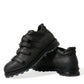 Dolce & Gabbana Black Leather Strap Men Ankle Boots Shoes