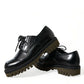 Dolce & Gabbana Black Leather Lace Up Derby Men Dress Shoes