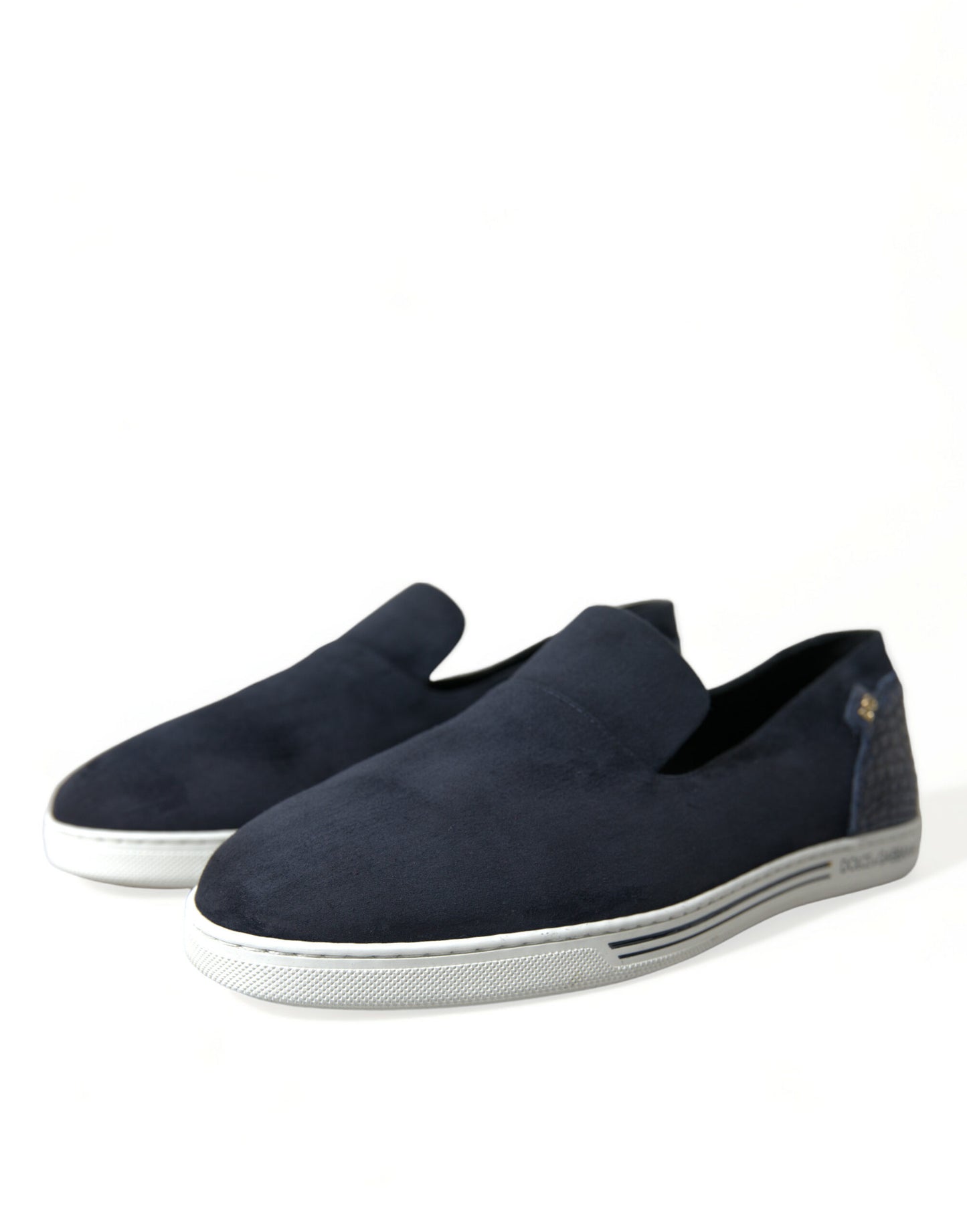 Dolce & Gabbana Blue Suede Caiman Loafers Saint Tropez Shoes