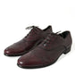 Dolce & Gabbana Bordeaux Leather Men Formal Derby Dress Shoes