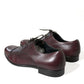 Dolce & Gabbana Bordeaux Leather Men Formal Derby Dress Shoes