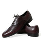 Dolce & Gabbana Bordeaux Leather Men Formal Derby Dress Shoes