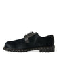 Dolce & Gabbana Black Stable Fur Derby SAN PIETRO Dress Shoes