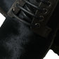 Dolce & Gabbana Black Stable Fur Derby SAN PIETRO Dress Shoes