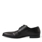 Dolce & Gabbana Black Leather Lace Up Formal Derby Dress Shoes