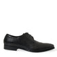 Dolce & Gabbana Black Leather Lace Up Formal Derby Dress Shoes