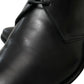 Dolce & Gabbana Black Leather Lace Up Formal Derby Dress Shoes