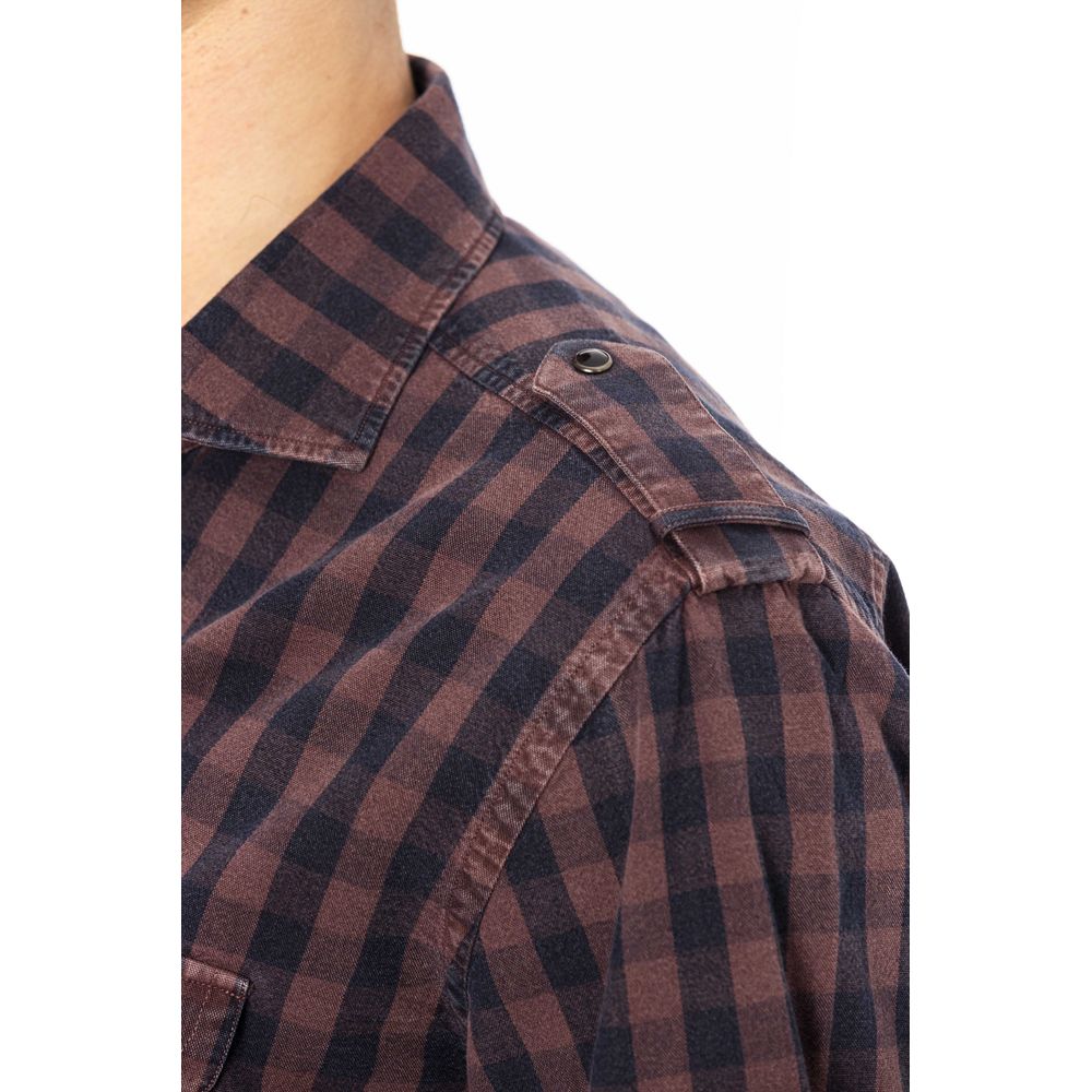 Jacob Cohen Burgundy Cotton Shirt