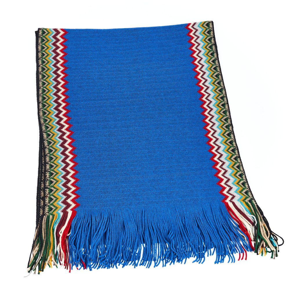 Missoni Elegant Fringed Geometric Fantasy Scarf