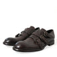 Dolce & Gabbana Brown Leather Strap Formal Dress Shoes