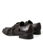 Dolce & Gabbana Brown Leather Strap Formal Dress Shoes