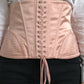 Dolce & Gabbana Pink Silk Stretch Belt Waist Strap Corset Top