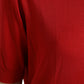 Dolce & Gabbana Red Silk Crew Neck Short Sleeves T-shirt Top