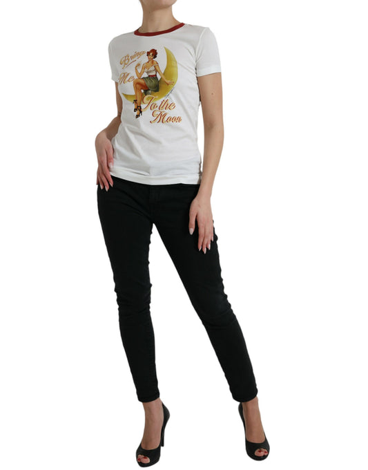 Dolce & Gabbana White Bring Me To The Moon T-shirt