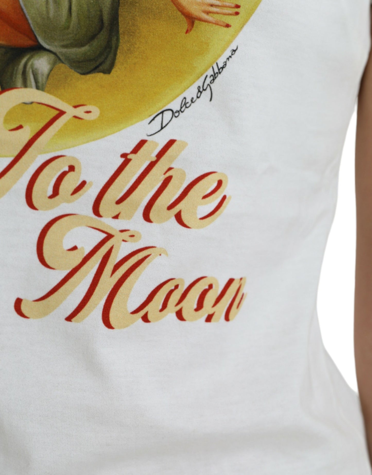 Dolce & Gabbana White Bring Me To The Moon T-shirt