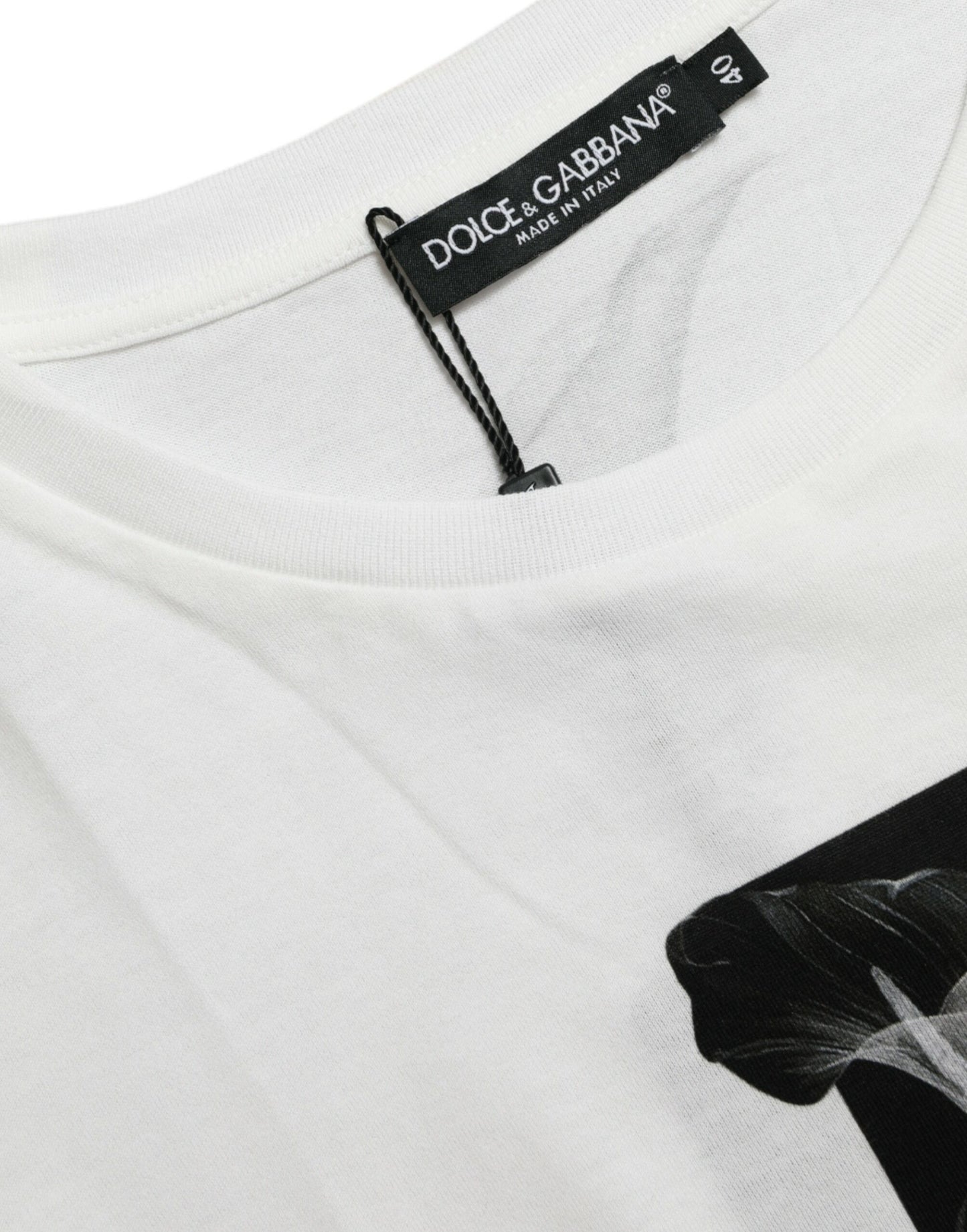 Dolce & Gabbana White Black Roses T-shirt